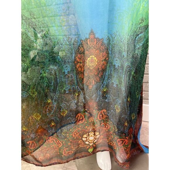 NWT Kaniza Woman Jeweled Ombre Kaftan /Kimono One Size Fits Most Dress - Picture 6 of 9